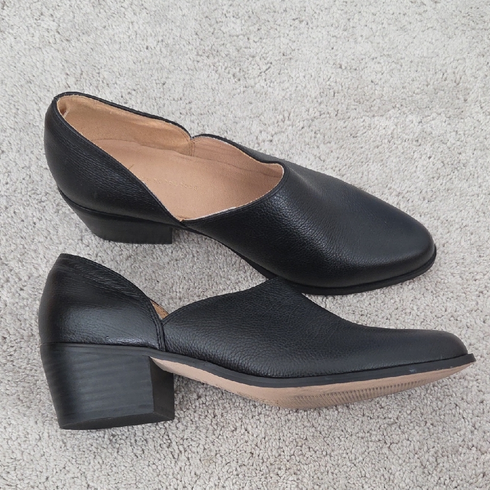 Anthropologie Black Leather Shoes